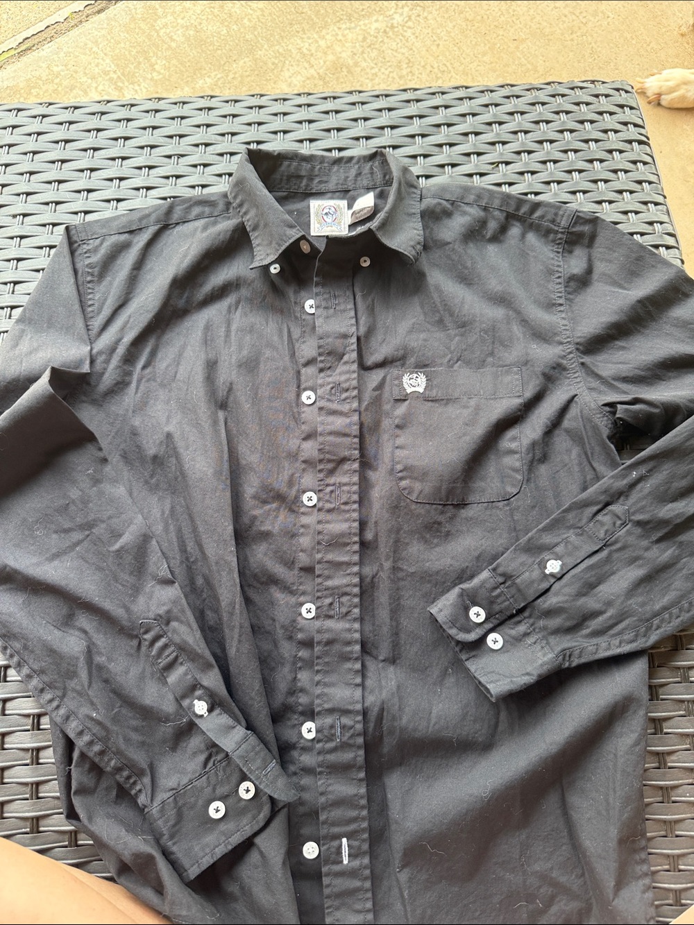 Cinch Kids 14(XL)  Black Long-Sleeve Button-Down Shirt. Never worn.